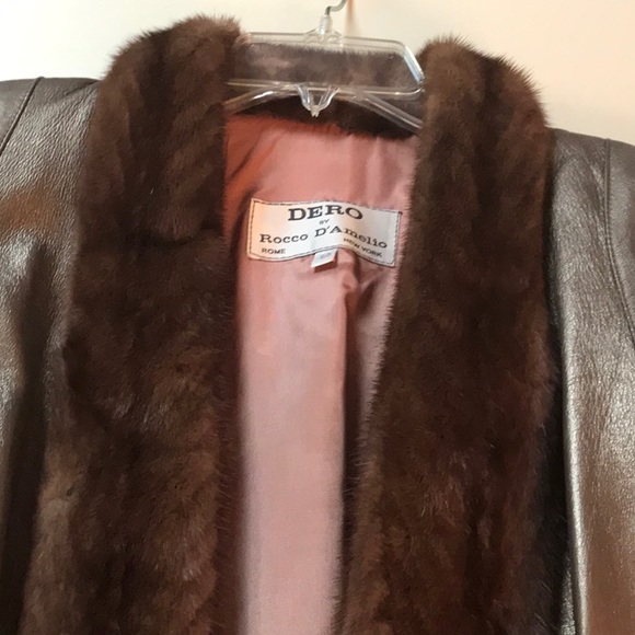 DERO leather and mink swing coat - Picture 4 of 6